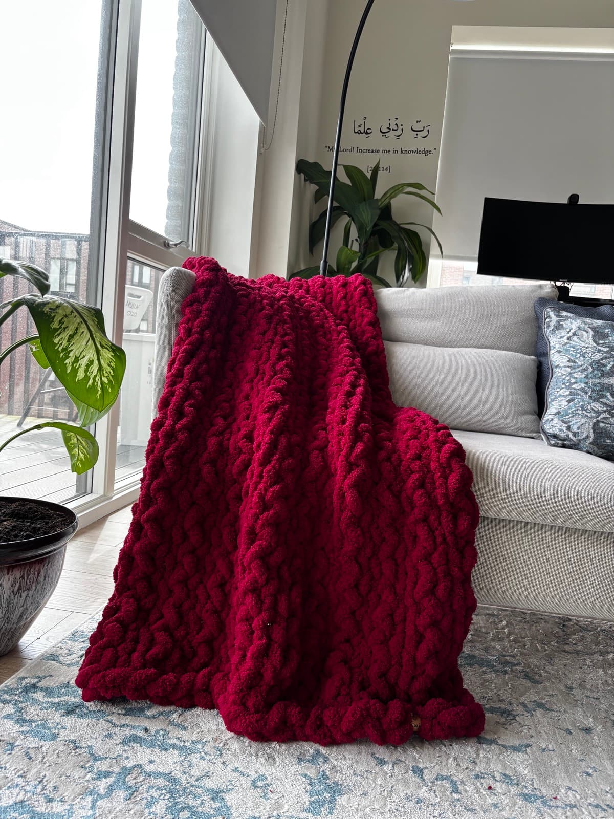 Broken Herringbone Pattern Blanket